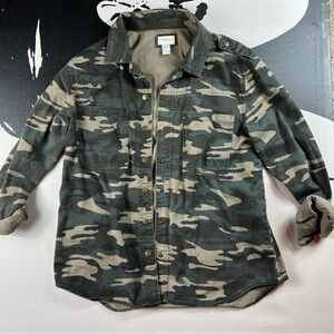 Forever 21 Green Camo Shirt